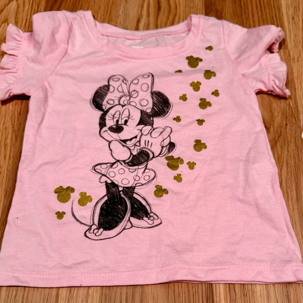 Disney Minnie Mouse Girls Pink T-Shirt